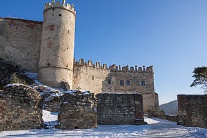 Boskovice castle in winter