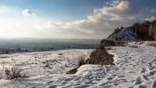 Old quarry Hady in winter