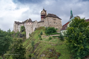 Loket castle and cloudy sky