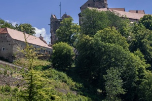 Pernstej castle, view from the garden